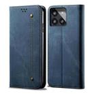 For Xiaomi Redmi K70E Denim Texture Casual Style Horizontal Flip Leather Case(Blue) - 1