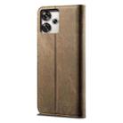 For Xiaomi Redmi 13 4G Global Denim Texture Casual Style Horizontal Flip Leather Case(Khaki) - 3