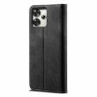 For Xiaomi Redmi 13 4G Global Denim Texture Casual Style Horizontal Flip Leather Case(Black) - 3
