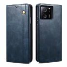 For Xiaomi Redmi K60 Ultra / 13T Oil Wax Crazy Horse Texture Leather Phone Case(Blue) - 1