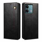 For Xiaomi Redmi Note 13 Pro Oil Wax Crazy Horse Texture Leather Phone Case(Black) - 1