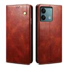 For Xiaomi Redmi Note 13 Pro Oil Wax Crazy Horse Texture Leather Phone Case(Brown) - 1