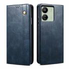 For Xiaomi Redmi 13C / Poco C65 Oil Wax Crazy Horse Texture Leather Phone Case(Blue) - 1