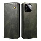 For Xiaomi Redmi K70E Oil Wax Crazy Horse Texture Leather Phone Case(Green) - 1