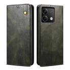 For Xiaomi Redmi 13C 5G Global Oil Wax Crazy Horse Texture Leather Phone Case(Green) - 1
