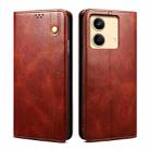 For Xiaomi Redmi Note 13R Pro Oil Wax Crazy Horse Texture Leather Phone Case(Brown) - 1