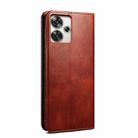 For Xiaomi Redmi 13 4G Global Oil Wax Crazy Horse Texture Leather Phone Case(Brown) - 3