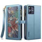 For Motorola Moto G54 ESEBLE Star Series Lanyard Zipper Wallet RFID Leather Case(Blue) - 1