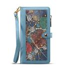 For Motorola Moto E14 ESEBLE Star Series Lanyard Zipper Wallet RFID Leather Case(Blue) - 2