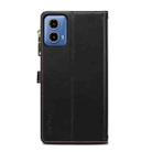 For Motorola Moto G85 ESEBLE Star Series Lanyard Zipper Wallet RFID Leather Case(Black) - 3