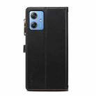 For Motorola Moto G54 5G Global ESEBLE Star Series Lanyard Zipper Wallet RFID Leather Case(Black) - 3