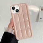 For iPhone 14 Plus 3D Grid Texture TPU Phone Case(Pink) - 1