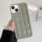 For iPhone 14 3D Grid Texture TPU Phone Case(Green) - 1