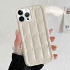 For iPhone 14 Pro 3D Grid Texture TPU Phone Case(White) - 1