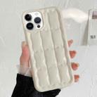 For iPhone 13 Pro 3D Grid Texture TPU Phone Case(White) - 1