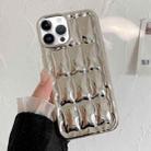 For iPhone 13 Pro 3D Grid Texture TPU Phone Case(Silver) - 1