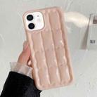 For iPhone 12 3D Grid Texture TPU Phone Case(Pink) - 1