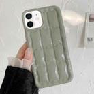 For iPhone 12 3D Grid Texture TPU Phone Case(Green) - 1