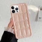For iPhone 12 Pro 3D Grid Texture TPU Phone Case(Pink) - 1