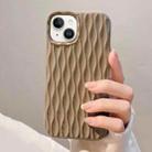 For iPhone 14 Water Ripple Texture TPU Phone Case(Khaki) - 1