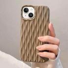 For iPhone 13 Water Ripple Texture TPU Phone Case(Khaki) - 1