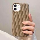 For iPhone 11 Water Ripple Texture TPU Phone Case(Khaki) - 1