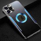 For iPhone 15 Pro Blade Series TPU Hybrid Space Aluminum Phone Case(Black Blue) - 1