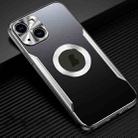 For iPhone 15 Blade Series TPU Hybrid Space Aluminum Phone Case(Black Silver) - 1