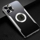 For iPhone 15 Pro Max Blade Series TPU Hybrid Space Aluminum Phone Case(Black Silver) - 1