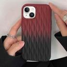 For iPhone 14 Plus Water Ripple Texture Gradient Color TPU Phone Case(Red-Black) - 1