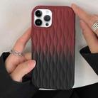 For iPhone 14 Pro Water Ripple Texture Gradient Color TPU Phone Case(Red-Black) - 1