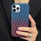 For iPhone 14 Pro Water Ripple Texture Gradient Color TPU Phone Case(Blue-Red) - 1