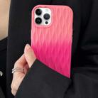 For iPhone 14 Pro Max Water Ripple Texture Gradient Color TPU Phone Case(Pink-Rose Red) - 1
