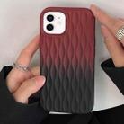 For iPhone 11 Water Ripple Texture Gradient Color TPU Phone Case(Red-Black) - 1