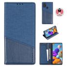 For Samsung Galaxy A21s MUXMA MX109 Horizontal Flip Leather Case with Holder & Card Slot & Wallet(Blue) - 1