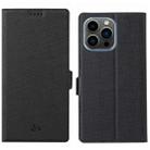 For iPhone 15 Pro ViLi K Series Dual-side Buckle Magsafe Leather Phone Case(Black) - 1