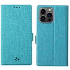 For iPhone 15 Pro ViLi K Series Dual-side Buckle Magsafe Leather Phone Case(Blue) - 1