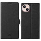 For iPhone 15 Plus ViLi K Series Dual-side Buckle Magsafe Leather Phone Case(Black) - 1