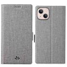 For iPhone 15 ViLi K Series Dual-side Buckle Magsafe Leather Phone Case(Grey) - 1