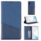 For Samsung Galaxy Note 10 Pro MUXMA MX109 Horizontal Flip Leather Case with Holder & Card Slot & Wallet(Blue) - 1