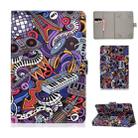 For 10 inch Universal Colored Drawing Pattern Horizontal Flip PU Leather Case with Holder & Card Slots(Graffiti) - 1