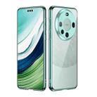 For Huawei Mate 60 Pro Electroplating Transparent Lens Protection Phone Case(Cyan) - 1