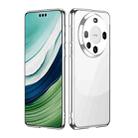 For Huawei Mate 60 Pro Electroplating Transparent Lens Protection Phone Case(Silver) - 1