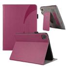 For iPad Pro 12.9 2022 / 2021 / 2020 Litchi Texture Leather Sucker Tablet Case(Purple) - 1