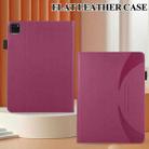 For iPad Pro 12.9 2022 / 2021 / 2020 Litchi Texture Leather Sucker Tablet Case(Purple) - 2