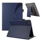 For iPad Pro 12.9 2022 / 2021 / 2020 Litchi Texture Leather Sucker Tablet Case(Dark Blue) - 1