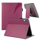 For iPad 10th Gen 10.9 2022 Litchi Texture Leather Sucker Tablet Case(Purple) - 1