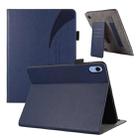 For iPad 10th Gen 10.9 2022 Litchi Texture Leather Sucker Tablet Case(Dark Blue) - 1