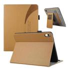 For iPad 10.2 2021 / 2020 Litchi Texture Leather Sucker Tablet Case(Brown) - 1