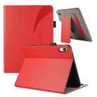 For iPad 10.2 2021 / 2020 Litchi Texture Leather Sucker Tablet Case(Red) - 1